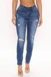 Major Attitude Skinny Jeans - Dark Wash Ins Street